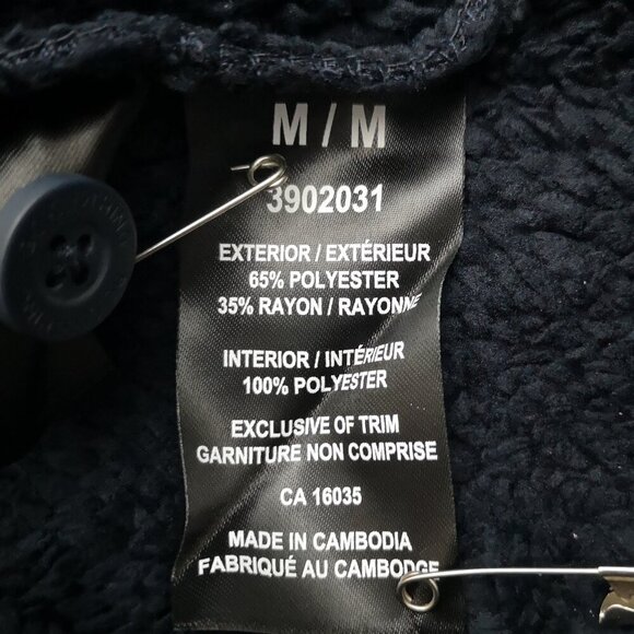 NWT BC Clothing Co. Men's Size Medium Navy Faux Sherpa Lined Sweat Shirt - Picture 5 of 10